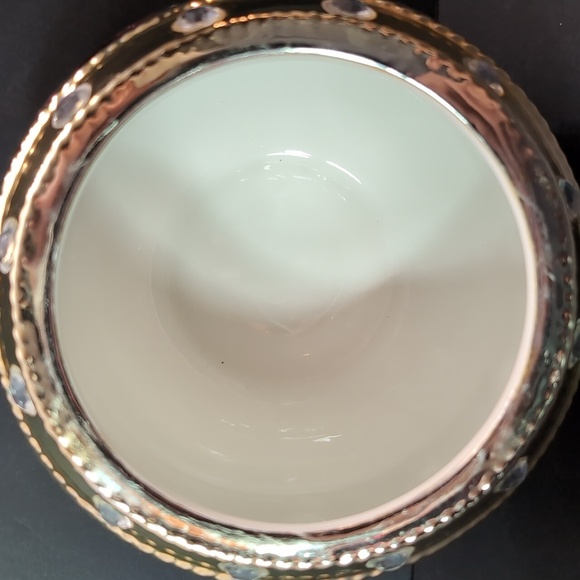 Teleflora Large Red/Gold Christmas Ornament Trinket Dish . - Picture 5 of 9